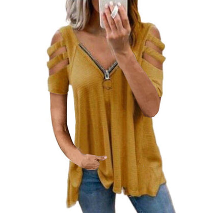 Dames pull en tricot avec des manches à découpes tendance Chic und Stil