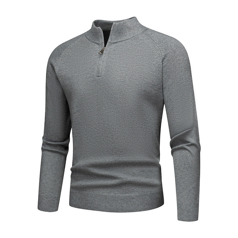 Pull mode pour hommes avec une courte fermeture éclair Chic und Stil