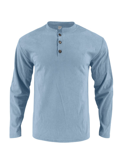 Chemise à manches longues pour hommes avec patte de boutonnage confortable et design texturé Chic und Stil