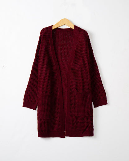 Cardigan en tricot décontracté pour femmes avec poches et coupe ouverte Chic und Stil