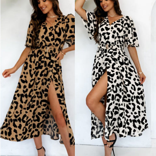 Robe maxi femme à motif léopard Chic und Stil