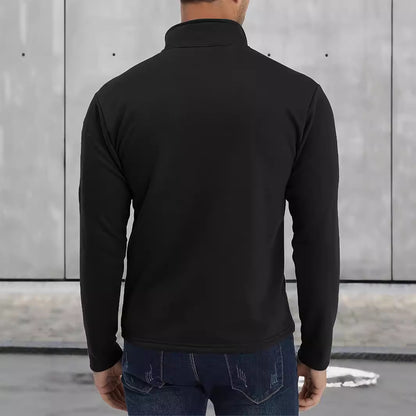Casual pullover for men with high collar and functional zipper Chic and Style