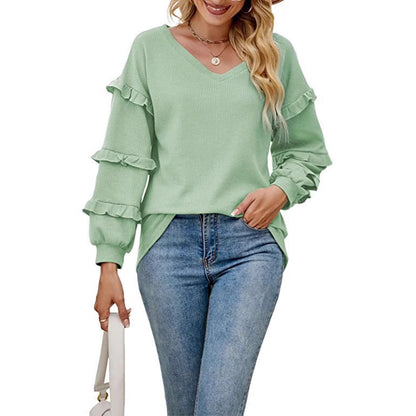 Sweatshirt femme à détails en volants Chic und Stil
