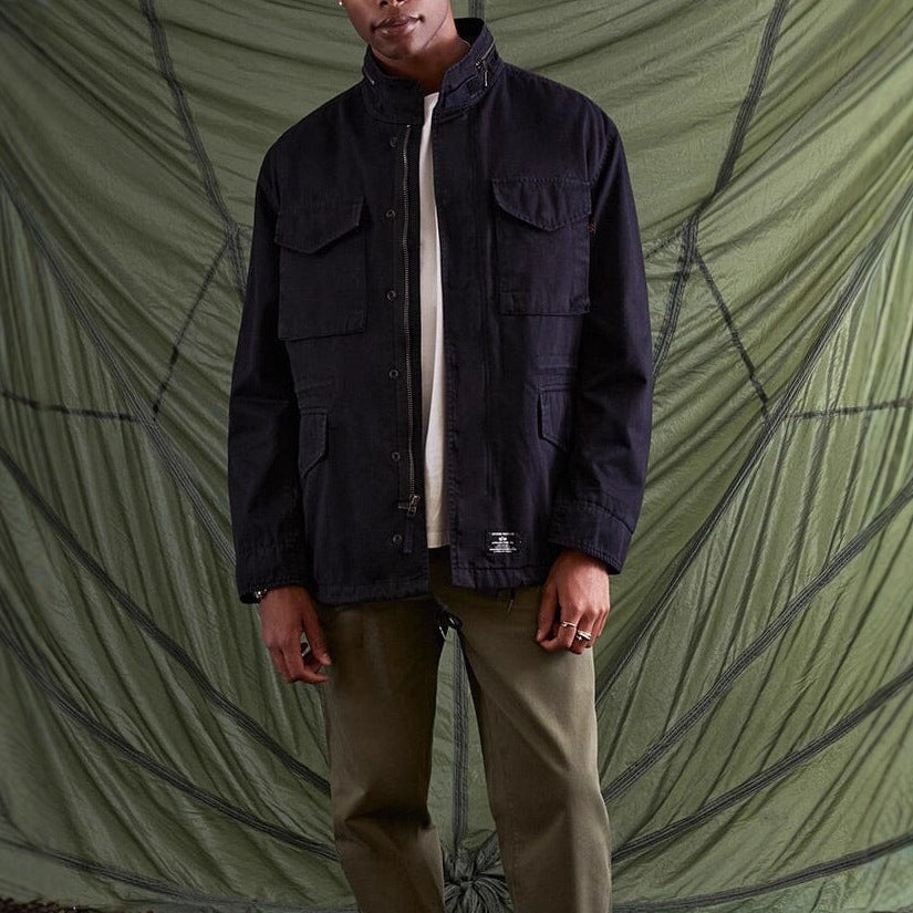Functional utility jacket for men with multiple pockets and modern cut Chic and Style