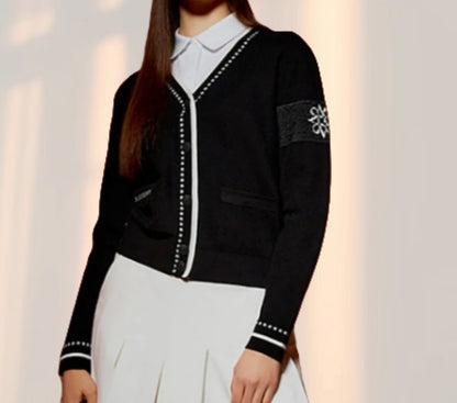 Dames cardigan à la mode avec design texturé et poches Chic und Stil