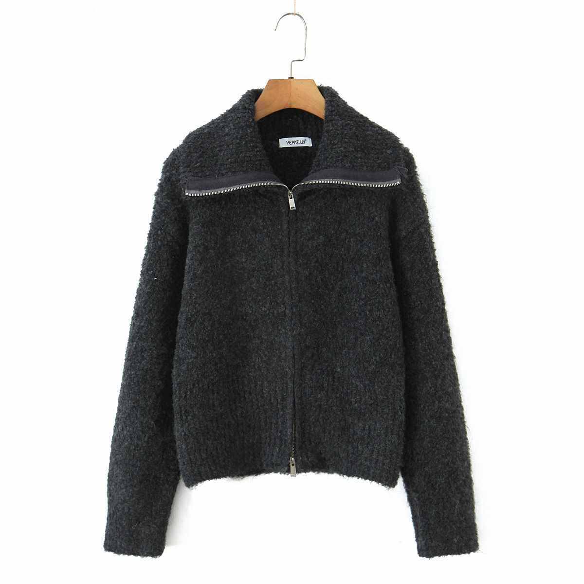 Dames confortable veste en polaire avec col montant et fermeture éclair Chic und Stil