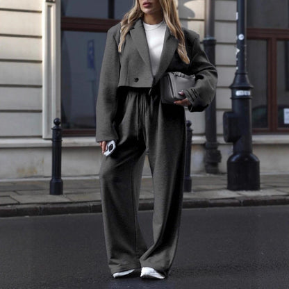 Women's oversized sporty blazer and comfortable jogger pants Chic and Style