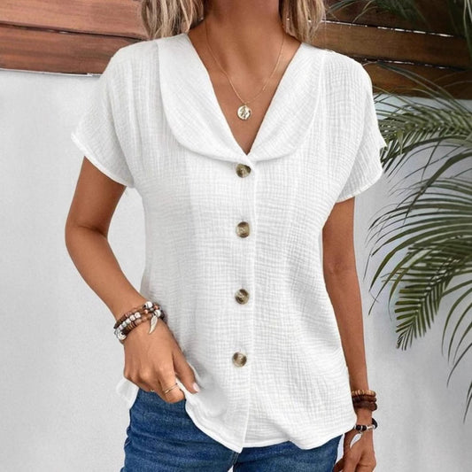 Women's blouse with visible buttons in lightweight fabric Chic und Stil