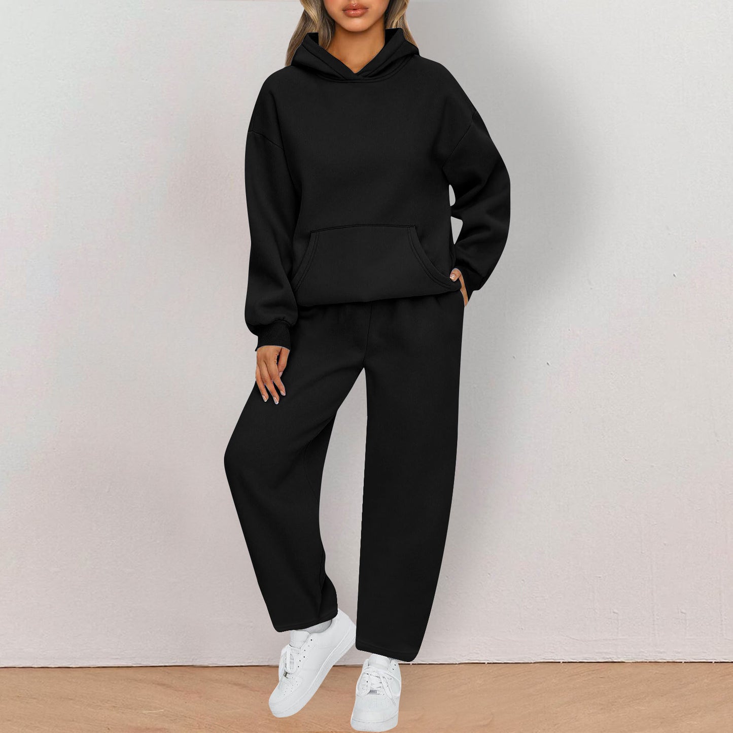 Dames confortables Oversized sweats avec poche kangourou Chic und Stil