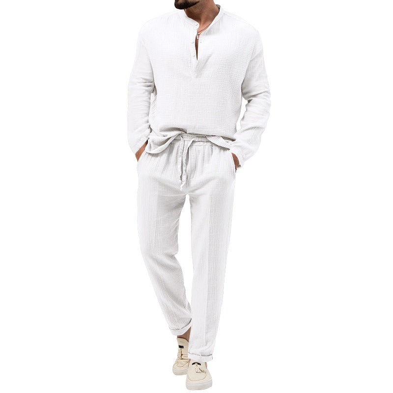 Men's loungewear set with breathable top and comfortable capri pants Chic and Style