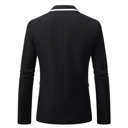 Costume élégant pour hommes avec revers contrasté Chic und Stil