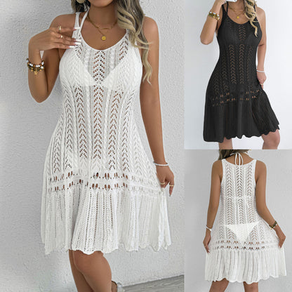 Robe d'été tricotée ouverte pour femmes Chic und Stil