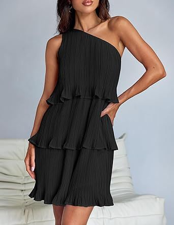 Robe asymétrique à volants pour femmes avec détails en volant Chic und Stil