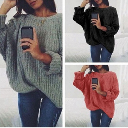 Pull en maille oversized pour femme avec motif côtelé texturé et coupe décontractée Chic und Stil