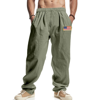 Men's casual leisure pants with elastic waistband and practical side pockets Chic and Style