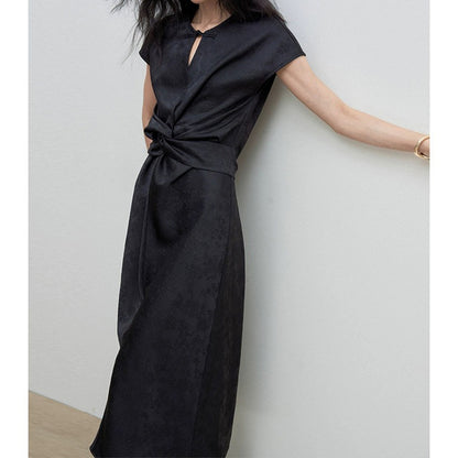 Robe midi élégante à ceinture pour femmes Chic und Stil