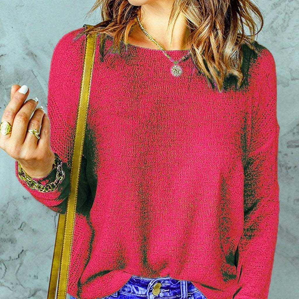 Dames Pull décontracté avec tricot à structure moderne Chic und Stil