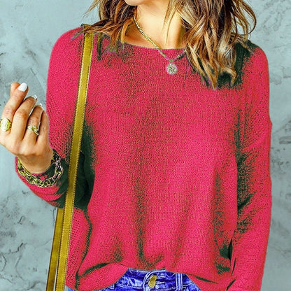 Dames Pull décontracté avec tricot à structure moderne Chic und Stil