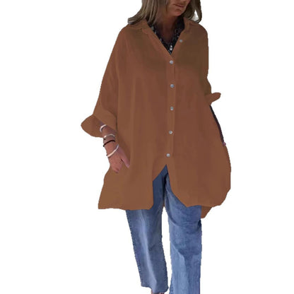 Blouse grande taille pour femmes avec coupe décontractée et fermeture à bouton-pression Chic und Stil