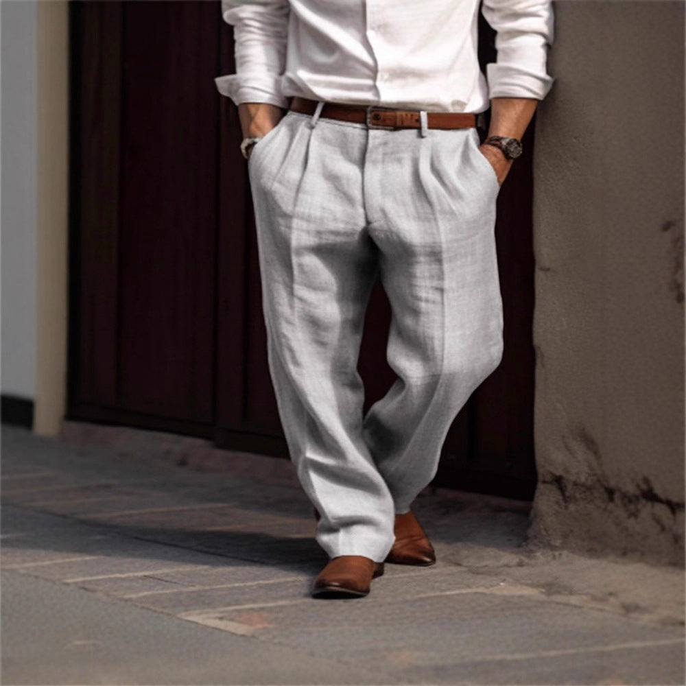Elegant linen pants for men with a classic cut and breathable properties Chic and Style