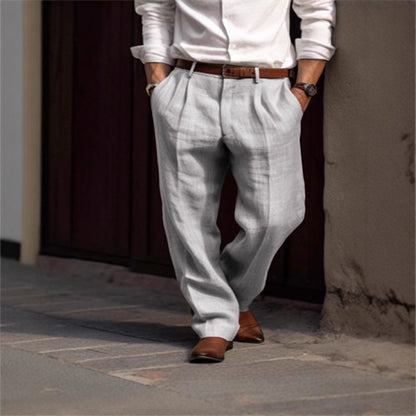 Elegant linen pants for men with a classic cut and breathable properties Chic and Style