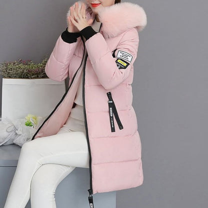 Veste matelassée à manches longues pour femmes avec col en fausse fourrure amovible Chic & Stil