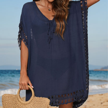 Dames Robe Boho Crochet Légère Chic und Stil