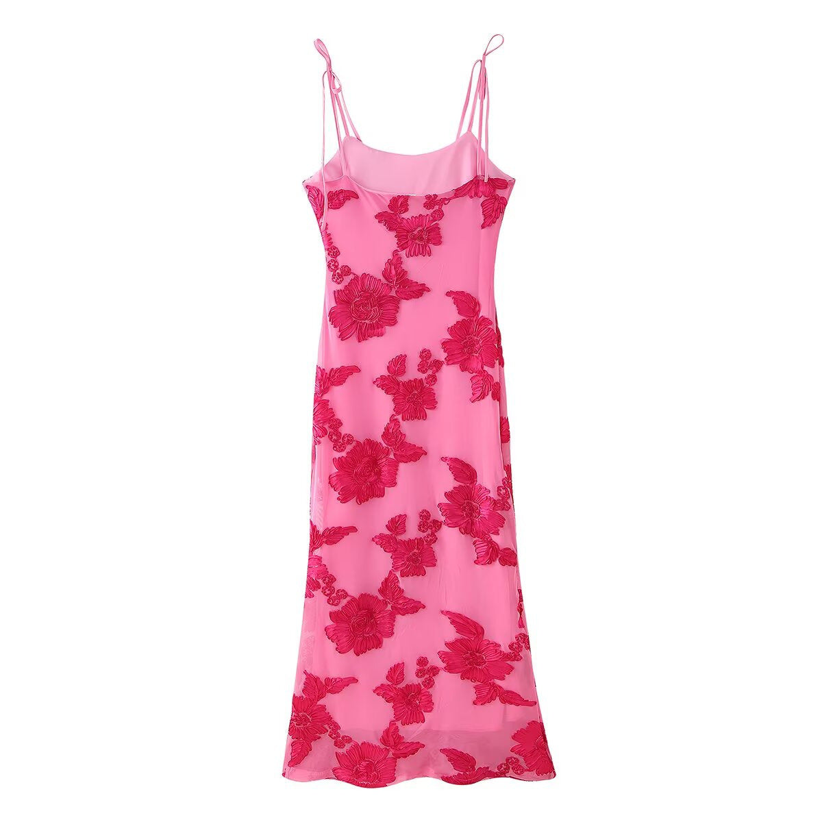 Robe maxi femme avec motif floral en dentelle et bretelles réglables Chic und Stil