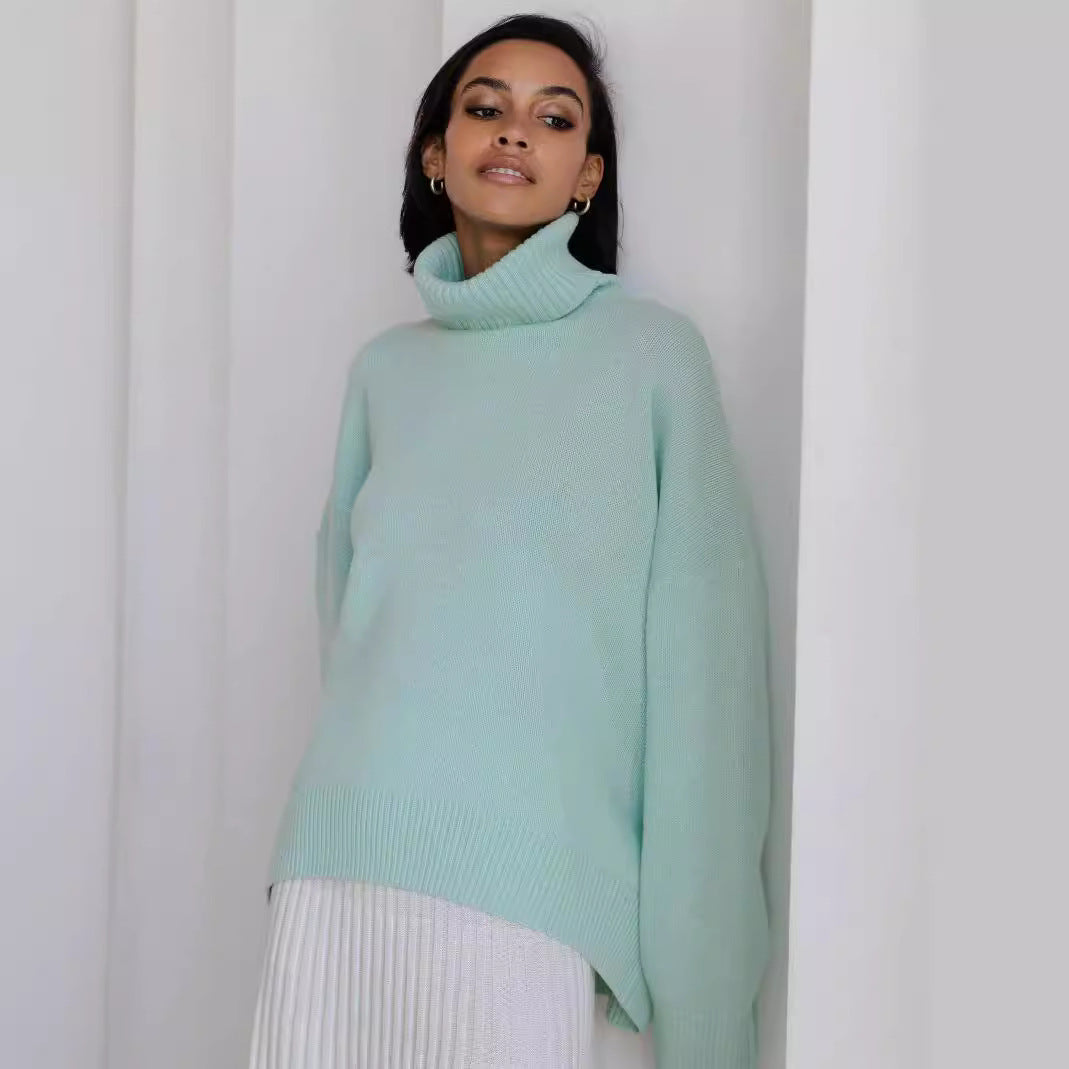 Pull à col loop pour femmes en matériau doux Chic und Stil