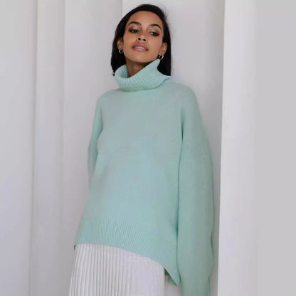 Pull à col loop pour femmes en matériau doux Chic und Stil