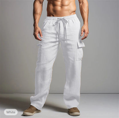 Casual cargo pants for men with elastic waistband and practical side pockets Chic and Style