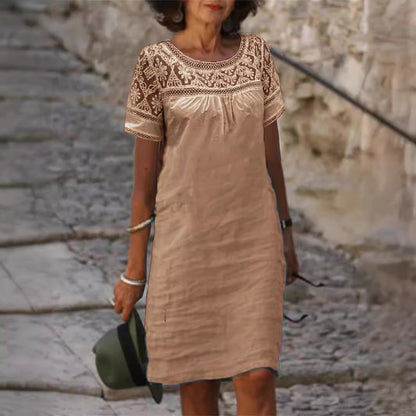 Robe A-line brodée pour femmes Chic und Stil