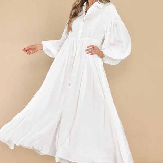 Robe maxi à boutons fluides pour femmes Chic und Stil
