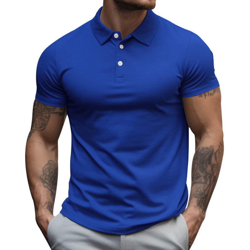 Chemise polo à manches courtes pour hommes en mélange de coton respirant avec technologie de régulation de l'humidité Chic und Stil