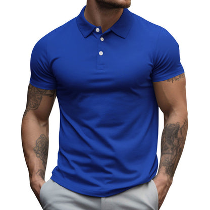 Chemise polo à manches courtes pour hommes en mélange de coton respirant avec technologie de régulation de l'humidité Chic und Stil