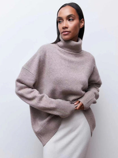 Pull à col loop pour femmes en matériau doux Chic und Stil