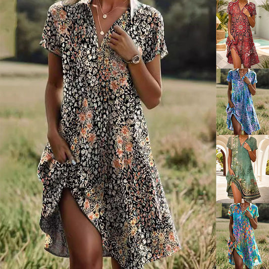 Robe midi chemise polyvalente pour femmes Chic und Stil