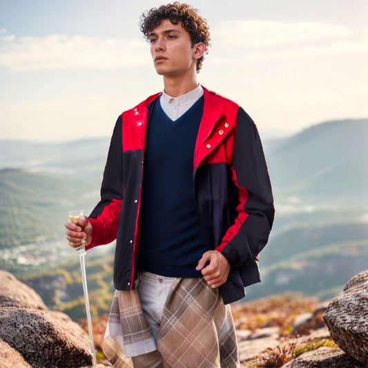 Functional transitional jacket for men with high collar Chic und Stil