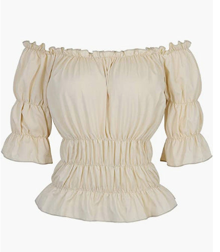 Chemisier femme à design sans épaules et détails en volants Chic und Stil