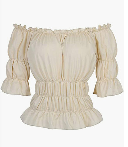 Chemisier femme à design sans épaules et détails en volants Chic und Stil