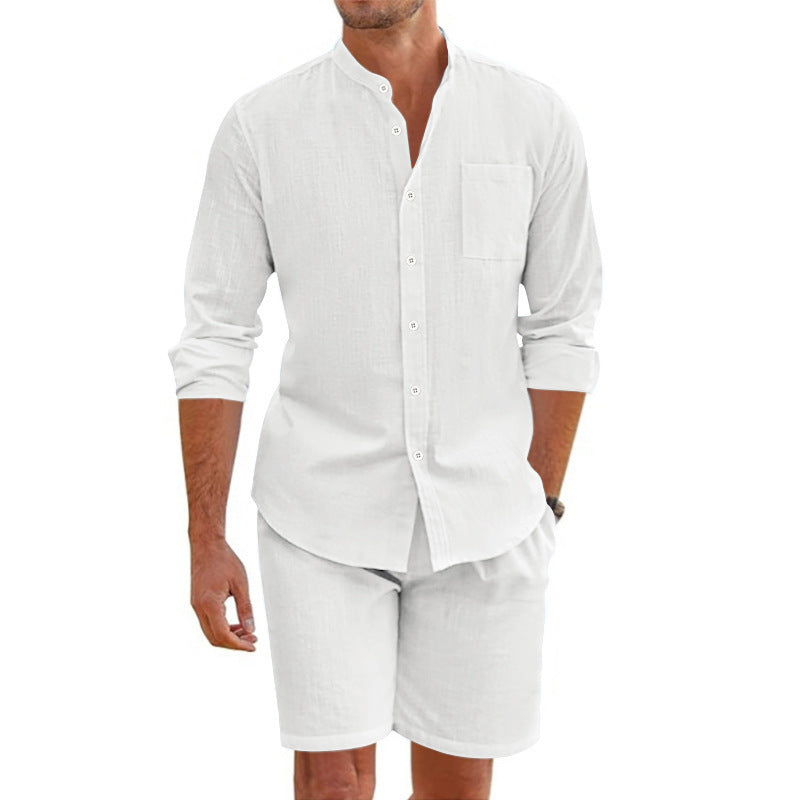 Tenue décontractée d'été pour hommes avec chemise et shorts au design minimaliste Chic und Stil