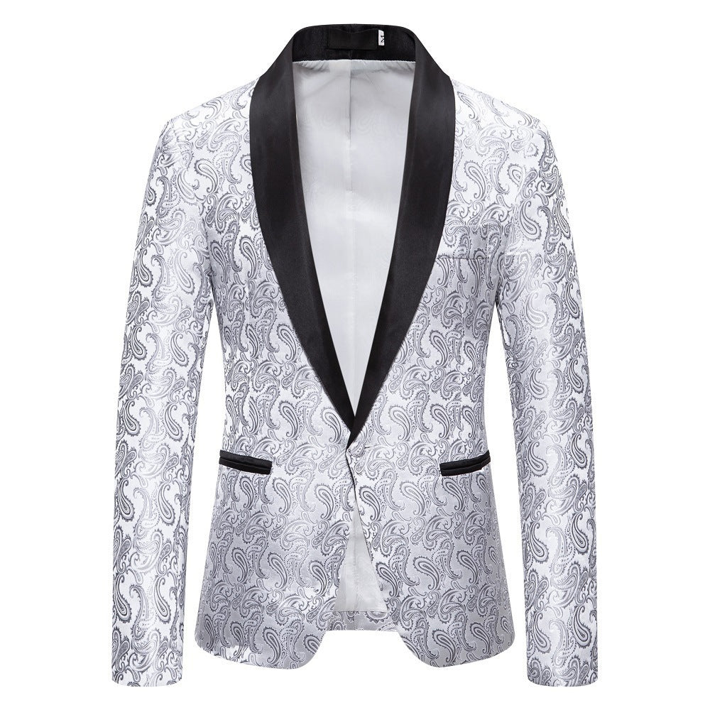 Elegant tuxedo blazer for men with luxurious paisley pattern Chic and Style