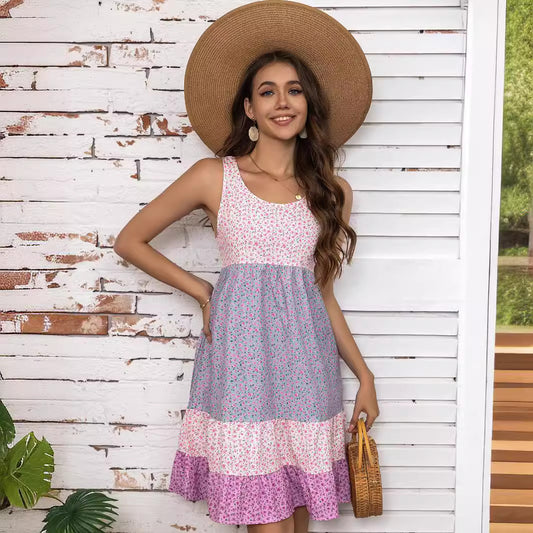 Dames Robe d'été superposée Chic und Stil