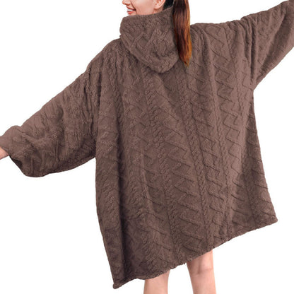 Pull en peluche pour femmes avec capuche et poches pratiques Chic und Stil