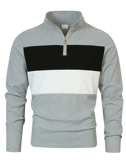 Casual pullover for men with modern zip closure Chic and Style