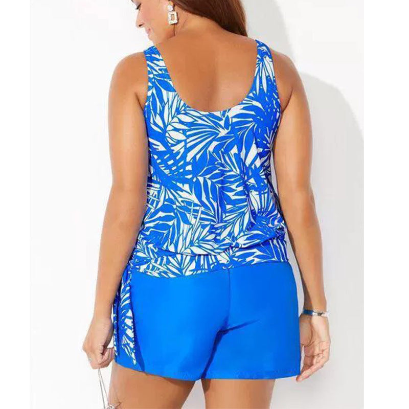 Chic und Stil women's tropical print tankini set and shorts