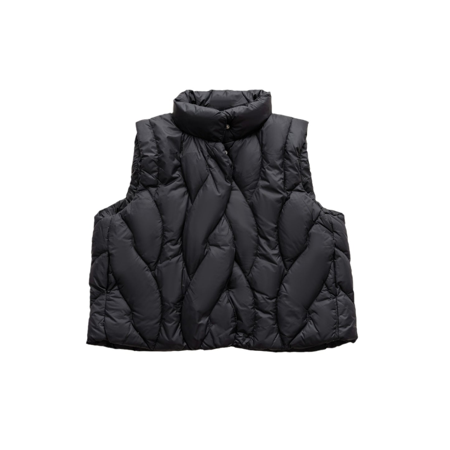 Dames gilet matelassé stylé avec col haut et design moderne Chic und Stil