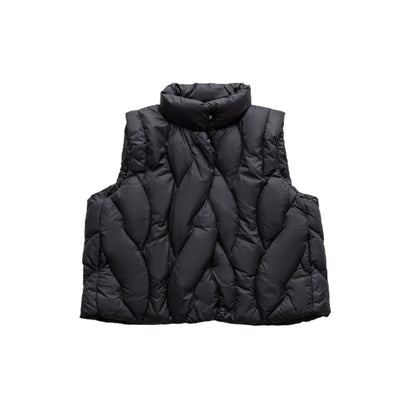 Dames gilet matelassé stylé avec col haut et design moderne Chic und Stil