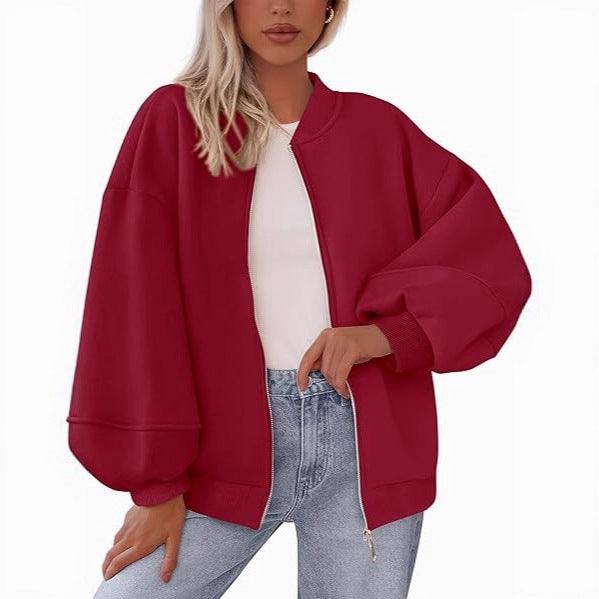 Dames décontractée Sweatjacke surdimensionnée Chic und Stil