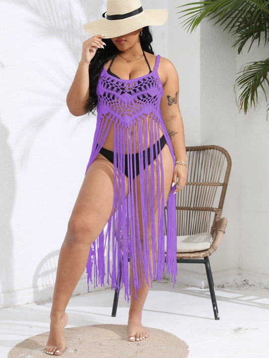 Dames crochet franges couvre-épaule plage Chic und Stil